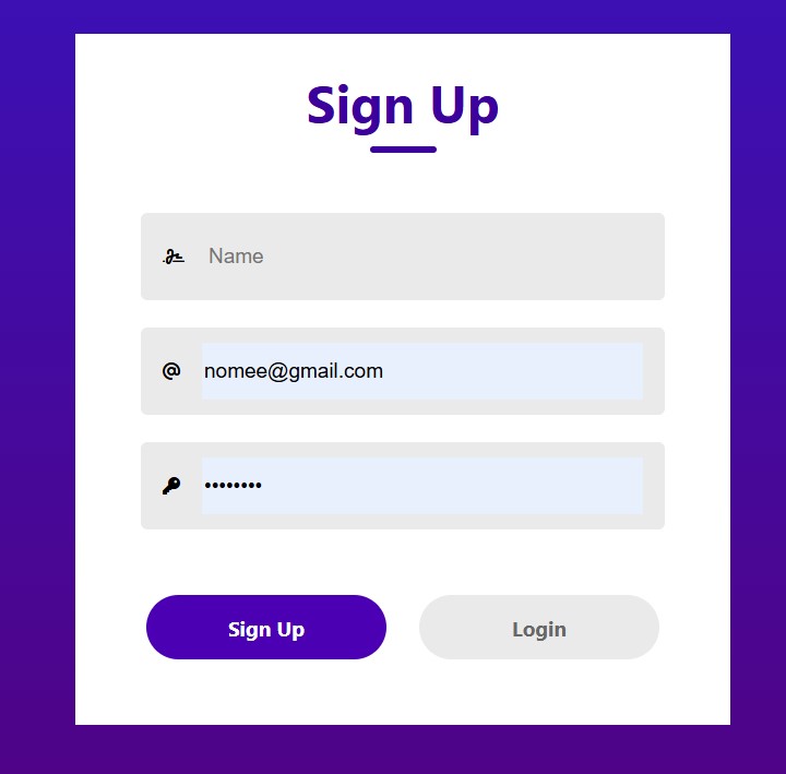 Login Signup Form